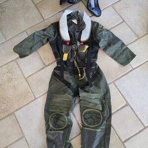 Green Flight Suit with Harness